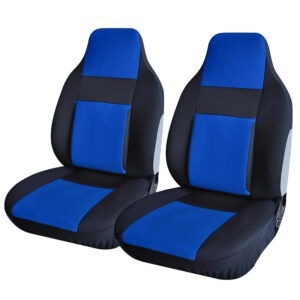 Καλύμματα Μπροστινά Easy Fit με Οσφυϊκή Υποστήριξη 2 Τμχ - Μαύρο/Μπλε