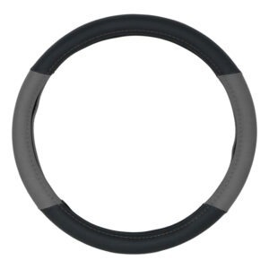 Κάλυμμα Τιμονιού Double C 38cm - Μαύρο/Γκρι