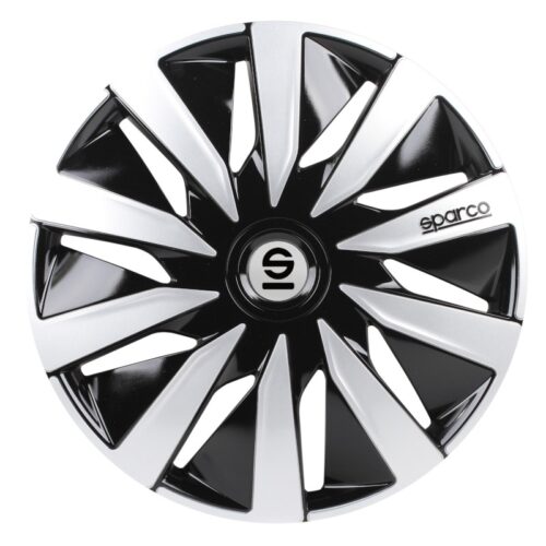 Sparco Lazio 14” Μαύρο-Ασημί Τάσια Τροχών Αυτοκινήτου Σετ 4τεμ.