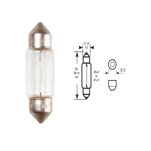 ΛΑΜΠΑ ΠΛΑΦΟΝΙΕΡΑΣ 30mm 12V10W