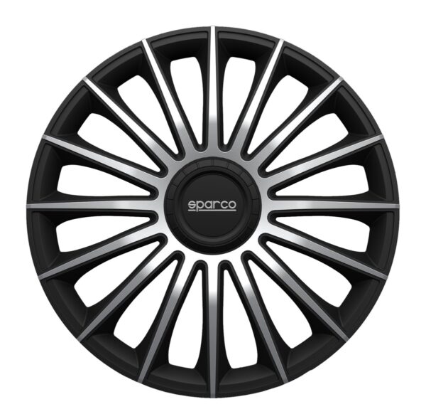 Sparco Treviso 15" Μαύρο-Ασημί Τάσια Τροχών Αυτοκινήτου Σετ 4τεμ.