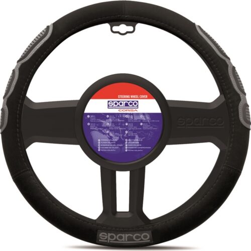 Sparco Κάλυμμα Τιμονιού Συνθετικό Sport Line Μαύρο 38cm