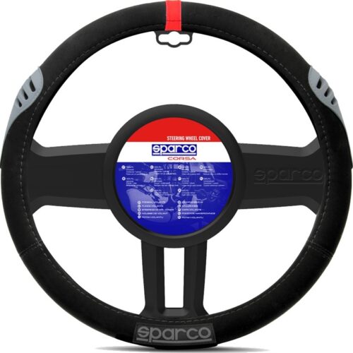 Sparco Κάλυμμα Τιμονιού Συνθετικό Sport Line Κόκκινο 38cm