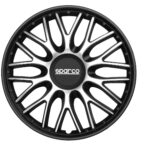 Sparco Roma 13" Ασημί-Μαύρο Τάσια Τροχών Αυτοκινήτου Σετ 4τεμ.