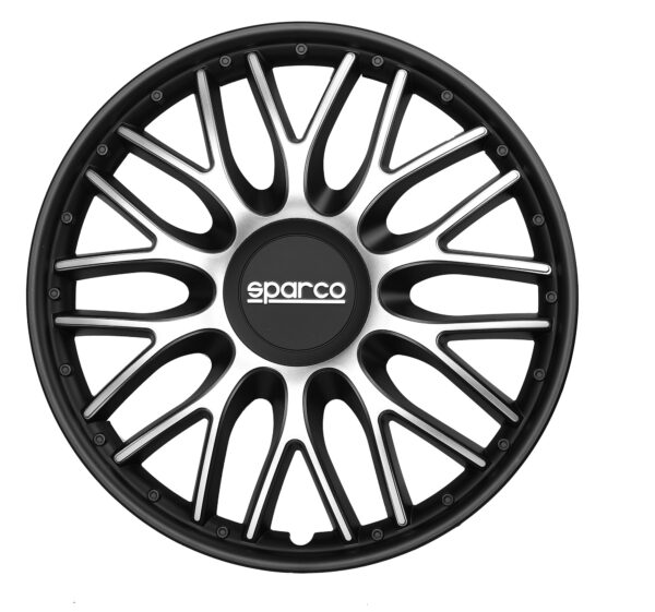 Sparco Roma 15" Ασημί-Μαύρο Τάσια Τροχών Αυτοκινήτου Σετ 4τεμ.