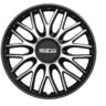 Sparco Roma 15" Ασημί-Μαύρο Τάσια Τροχών Αυτοκινήτου Σετ 4τεμ.