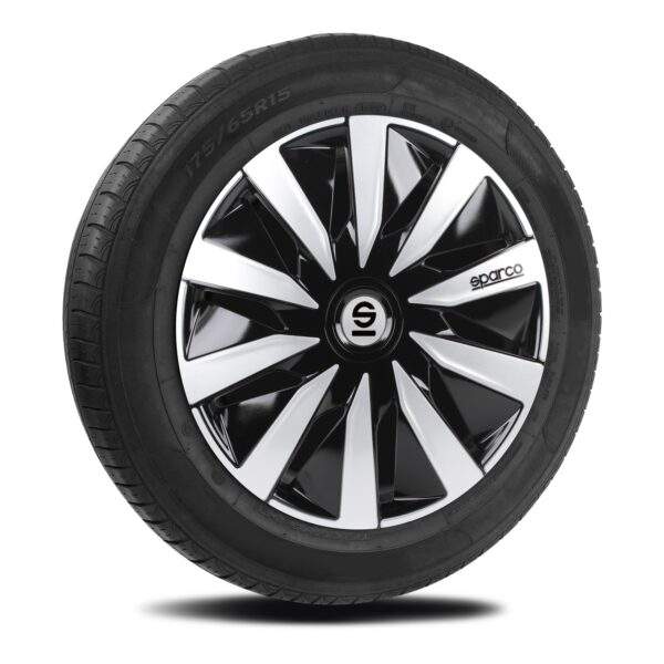 Τάσια Τροχών Lazio 14" μαύρο- ασημί 4τμχ Sparco - Image 2