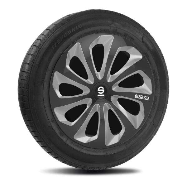 Τάσια Τροχών Sicilia 14'' μαύρο- ασημί 4τμχ Sparco - Image 2